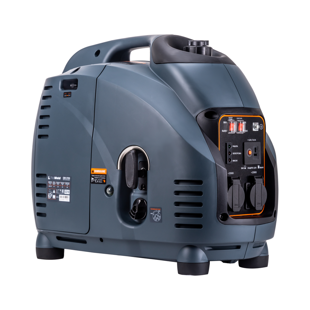 Генератор Foxweld GIN 3700 инверторный (3/3,5 кВт, 31.5 кг, без колёс)