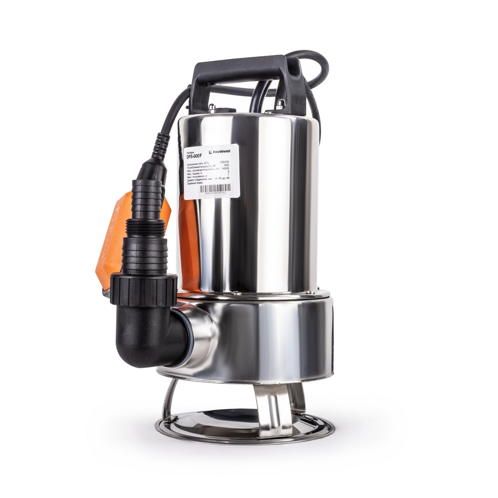Насос дренажный FoxAqua DPS-800F (Макс. выс. подъема 9м, размер частиц до 35 мм)