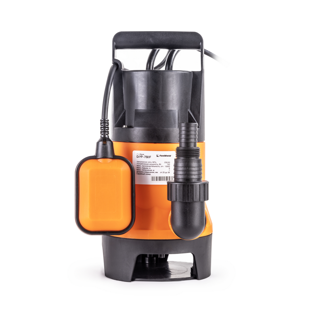 Насос дренажный FoxAqua DPP-750F (Макс. выс. подъема 8м, размер частиц до 35мм)